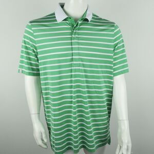 RLX‎ Ralph Lauren Men's Golf Polo Shirt Size Large Green/White